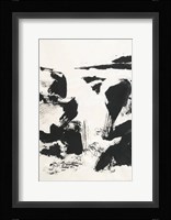 Sumi Waterfall VI Framed Print