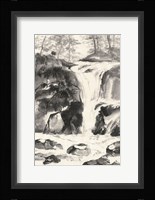 Sumi Waterfall IV Framed Print