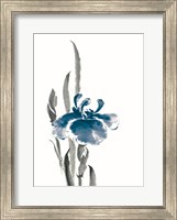 Japanese Iris II Crop Indigo Fine Art Print