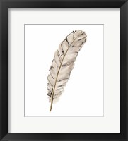Gold Feathers IX Framed Print
