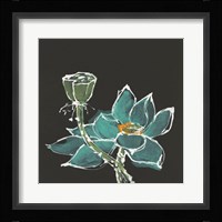 Lotus on Black I Framed Print
