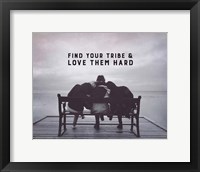 Find Your Tribe - Friend Trio Grayscale Fine Art Print
