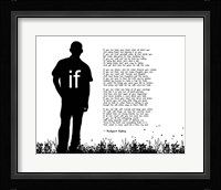 If by Rudyard Kipling - Man Silhouette White Fine Art Print