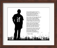 If by Rudyard Kipling - Man Silhouette White Fine Art Print