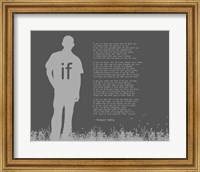 If by Rudyard Kipling - Man Silhouette Gray Fine Art Print