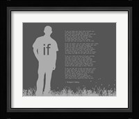 If by Rudyard Kipling - Man Silhouette Gray Fine Art Print