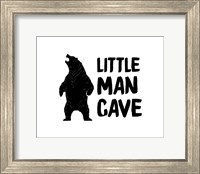 Little Man Cave Standing Bear White Fine Art Print