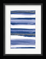 Gilded Grey IV Indigo and White Framed Print