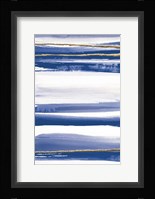 Gilded Grey III Indigo and White Framed Print