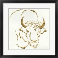 Gilded Bison Framed Print