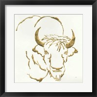 Gilded Bison Framed Print
