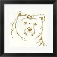 Gilded Brown Bear Fine Art Print