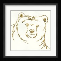 Gilded Brown Bear Framed Print