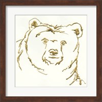 Gilded Brown Bear Fine Art Print