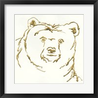 Gilded Brown Bear Framed Print