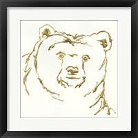 Gilded Brown Bear Framed Print