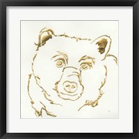 Gilded Black Bear Framed Print