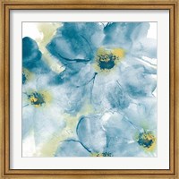 Seashell Cosmos I Blue and Yellow Fine Art Print