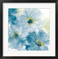 Seashell Cosmos II Blue and Yellow Framed Print