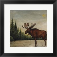 North Woods Moose II Framed Print