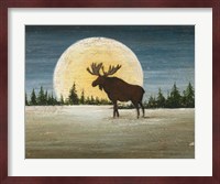 North Woods Moose Crop Fine Art Print