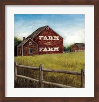 Weathered Barns Red with Words Fine Art Print