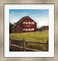 Weathered Barns Red with Words Fine Art Print