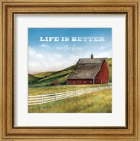 Old Red Barn with Words Fine Art Print
