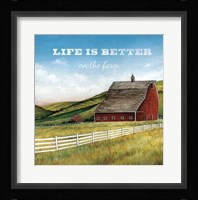 Old Red Barn with Words Fine Art Print