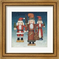 Santa Nutcrackers Snow Fine Art Print