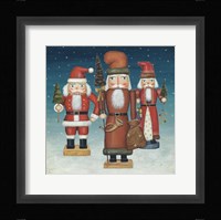 Santa Nutcrackers Snow Fine Art Print