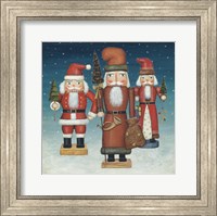 Santa Nutcrackers Snow Fine Art Print