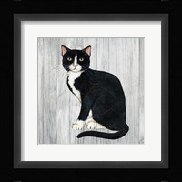 Country Kitty I on Wood Fine Art Print