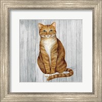 Country Kitty II on Wood Fine Art Print