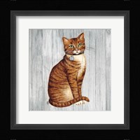 Country Kitty IV on Wood Fine Art Print