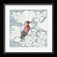 Arts and Crafts Birds I Tone on Tone Fine Art Print