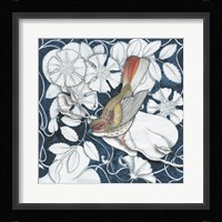 Arts and Crafts Bird Indigo II Fine Art Print