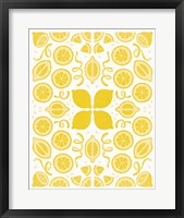 Retro Lemon Otomi Monotone Fine Art Print