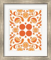 Retro Orange Otomi Fine Art Print