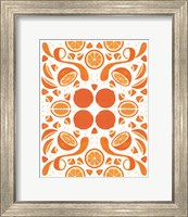 Retro Orange Otomi Fine Art Print