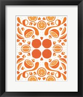 Retro Orange Otomi Fine Art Print