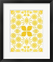 Retro Lemon Otomi Framed Print