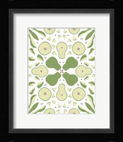Retro Pear Otomi Framed Print