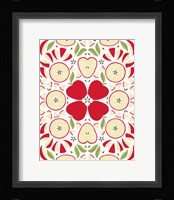 Retro Apple Otomi Framed Print