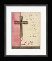 Words for Worship Love Framed Print