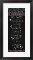 Christmas Chalkboard Naughty Framed Print