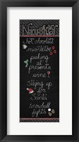 Christmas Chalkboard Naughty Framed Print