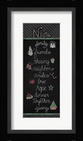 Christmas Chalkboard Nice Framed Print