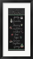 Christmas Chalkboard Nice Framed Print