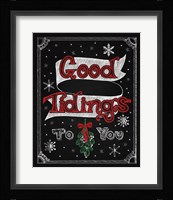 Christmas Chalkboard IV Framed Print